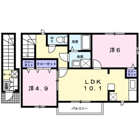 西牟田駅 徒歩25分 2階の物件間取画像